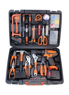 Buy 62 Piece Multifunctional Household Manual Hardware Tool Set with 12V Electric Drill Machine in UAE