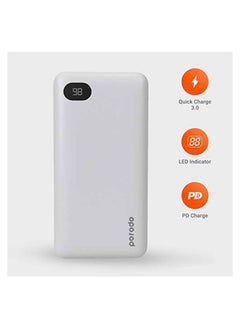 Buy Power Bank 20000mAh Digital Power Display - White in UAE