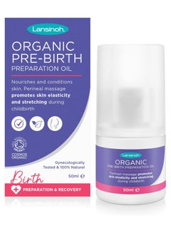 Buy Lansinoh Organic Pre-Birth Preparation Oil - 50ml Bottle perineal Massage Oil, Pregnancy Maternity Massage Oil to Help Prevent tears episiotomy During Labour aids Postnatal Recovery in Saudi Arabia