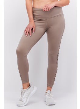 اشتري Women Sportswear Fit Training Leggings, Tan في الامارات