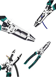 Buy 10-in-1 Wire Stripper Tool, wire crimping tool, C-RV Multifunctional needle nose pliers, Wire Cutter, 9in Combination Plier,  Wiring Tools and Multi-Function Hand Tool in Saudi Arabia