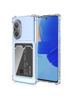 Buy Clear Case For Realme C67 4G, Card Slot Soft TPU Shockproof Protective Slim Cover with Card Holder Cute Card Holder Phone Case - Clear in Egypt