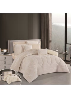 Buy Winter Duvet Set With Fur And Velvet Double-Sided Made Of Durable And Soft Fabric Heavy Filling 4 Pieces Single Size in Saudi Arabia