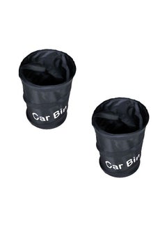 اشتري 2-piece Car Trash Bin Garbage Container Storage Bag في الامارات