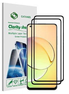 اشتري 2 Pack For Realme 10 Screen Protector 9H Hardness Scratch Resistance Screen Protector 3D Tempered Glass Film Ultra HD Easy Install Case Friendly Glass في الامارات