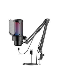 Buy Gaming USB Microphone with Boom Arm and Pop Filter,Recording USB Condenser Mic for Gaming for PS4/5 PC Gamer Youtuber Streaming in Saudi Arabia