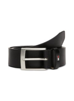 Buy Men's  Enamel Flag Smooth Leather Belt , Black - Leather in Saudi Arabia