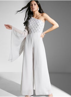 Buy One Shoulder Embellished Jumpsuit in UAE