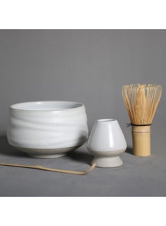 Buy 4 Piece Traditional Natural Bamboo Handmade Matcha Japanese Tea Whisk Spoon Bowl Set in Saudi Arabia