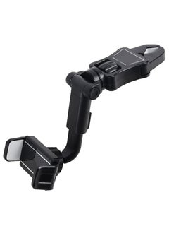 Buy 360 Degree Free Spin Retractable Car Phone Holder Mount Rearview Mirror Stand - Assorted in UAE