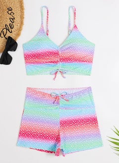 Buy 2 Piece Boxer Swimsuit Beach Bikini in UAE