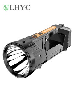 Buy Household flashlight with strong light charging, super brightness, long-range range, large capacity, and long detection of handheld lights in Saudi Arabia