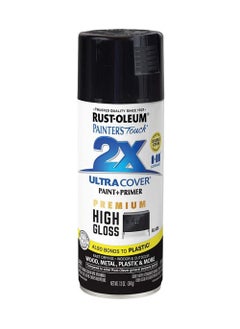 Buy Rustoleum Painter'S Touch 2X Ultra Cover High Gloss Spray Paint Black in UAE