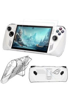 اشتري Clear Protective Case Compatible for ASUS Rog Ally Handheld, Transparent PC Crystal Protective Case, Tempered Glass Protector for ROG Ally Accessories(1Pcs ProtectiveFilm, 2Pcs Tempered Film) في السعودية