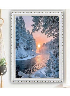 اشتري DIY Diamond Painting Kits for Adults, Snow & Sunset Tree Full Drill 5D Diamond Art Painting Pictures Arts Craft for Home Wall Decor Gift 30*25 في الامارات