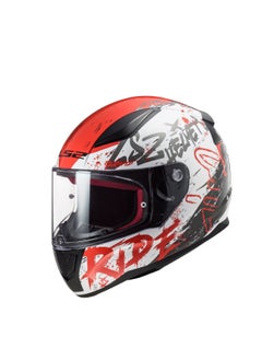 Buy LS2 HELMET FF353 RAPID Full Face Racing Helmet - Size 2XL - Color Naughty Matt White Red in Egypt