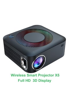 اشتري Wireless Smart Projector X5 Full HD Bluetooth Projector Portable 1080P 4K HDR10+Technology 3D Display في الامارات