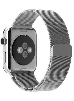 Buy Replacement Band for Apple Watch 38mm and 40mm Series 1 2 3 4 5 6 SE, Unique Magnet Lock Milanese Loop Stainless Steel Bracelet  Silver in Egypt