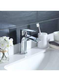 Buy Eco Iris Basin Mixer With Pop Up Waste Rain Shower Single Handle Faucet, Handheld Spray Chrome in UAE