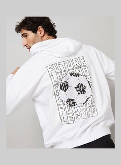 Buy Front and Back Football Theme Printed Oversized Hoodie in Saudi Arabia