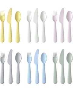 Buy 18 Piece Cutlery Set For Kids Multicolour in UAE