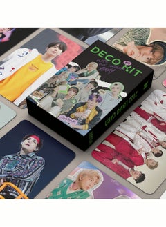 اشتري 55-Piece BTS Kpop Bangtan Boys 2022 Deco Kit Lomo Card Photo Cards Postcard في السعودية