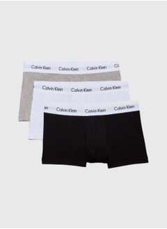 Buy Men's 3 Pack Low Rise Trunks - Cotton, Black in Saudi Arabia