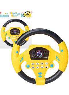 Buy 360° Rotating Steering Wheel Toy With Music For Kids (Yellow-black Color) in Saudi Arabia