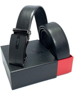 اشتري Classic Milano Men’s Leather Belt for men Fashion Belt Ratchet Dress Belts for men with Automatic Click Buckle for Mens Belt Enclosed in an Elegant Gift Box ALTHQ-3705-1 (Black) by Milano Leather في الامارات