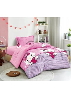 Buy Winter fluffy children's bed sheet, 3 pieces, two sides, velvet side and fur side, size 170x220 cm in Saudi Arabia