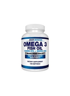 Buy Omega 3 fish oil to strengthen iron in the body 4,080mg - High EPA 1200mg + DHA 900mg (120 Count) in UAE