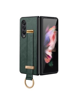 اشتري Samsung Galaxy Z Fold4 5G SULADA Cool Series PC + Leather Texture Skin Feel Shockproof Phone Case(Green) في الامارات