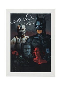 اشتري Dark Night Rises Batman Arabic Frame Poster في مصر