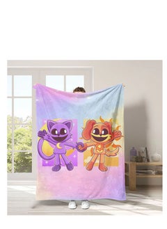 اشتري poppy playtime smiling crittersFlannel Throw Blanket  Super Soft Lightweight Air Conditioner Blanket Cooling Summer Blanket Towel Blanket For Couch في السعودية