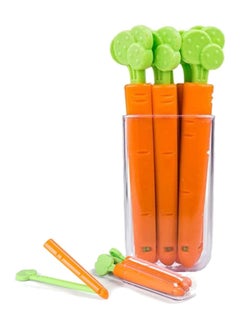 اشتري Plan A Food Bag Sealing Clips Set, Carrot Shaped Clips with Magnetic Fridge Holder, Great Kitchen Clips for Storing Food Organization and Keeping Fresh, Suitable for Kitchen, Bread Bags, Snacks في مصر