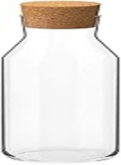 اشتري IKEA 365+ Clear Glass Carafe with Cork Stopper, 34 oz (1L) - 2 Pack في مصر