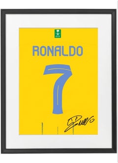 Buy Cristiano Ronaldo Autographed Jersey - Framed Poster 50x40cm - CR7 -Football Memorabilia, Soccer Collectible, Gift for Fans in UAE