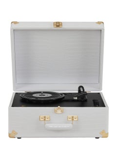 Buy Crosley CR6253B-WC Anthology Vintage 3-Speed Bluetooth in/Out Suitcase Turntable White Crocodile in UAE