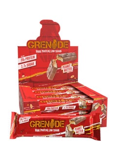 Buy Grenade High Protein, Low Sugar Bar - Peanut Nutter, 12 x 60 g in UAE