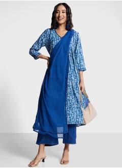 Buy Tiered Kurti & Pants Set in Saudi Arabia