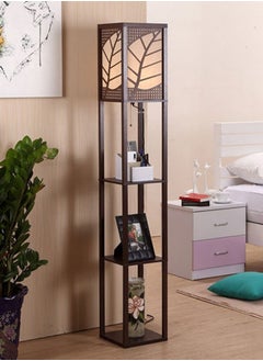 Buy Nordic Modern Bedroom linen cover Standing Floor vertical lamp With 9W bulb and USB in UAE