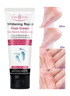 Buy Whitening Repair Foot Cream, Cracked Heel Cream Foot Care Collagen Milk Whitening Repair Foot Cream Rough Dry Skin Baby Foot 100G in Saudi Arabia