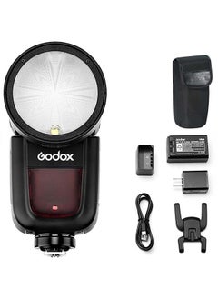 اشتري Godox V1-C Round Head Camera Flash Speedlite, 2.4G X Wireless HSS 76Ws Speedlight Flash for Canon 6D 7D 50D 60D 500D 550D 600D 650D 1000D 1100D 1DX 580EX II 5D Mark II III في السعودية