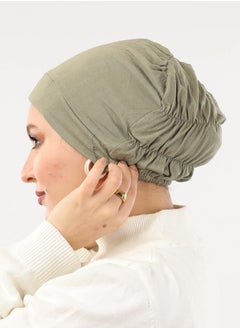 Buy Cotton Elastic Bonnet Light Green For Women in Egypt