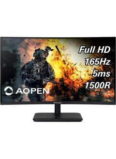 اشتري 27" AOpen, 1500R Curved Full Hd (1920 X 1080) VA Gaming Monitor With AMD Radeon Freesync Premium Technology, 165Hz (Display Port & 2 X Hdmi Ports) 27Hc5R Pbiipx في السعودية