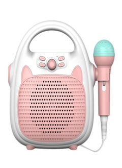 Buy Karaoke Machine Rechargeable Portable Karaoke Speaker with Microphone BT/Memory Card/USB Connectivity Lights for Boys Girls in Saudi Arabia