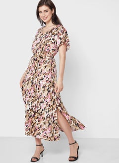 Buy Printed High Waist Maxi Skirt in UAE