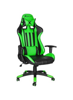 Buy Gaming Chair Adjustable Computer Chair PC Office PU Leather High Back Lumbar Support comfortable armrest Headrest green and black On Wheels GC-905 BK in Saudi Arabia