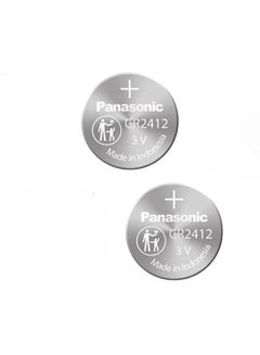 Buy 2-Pieces Panasonic CR2412 Lithium 3V Indonesia Batteries in UAE