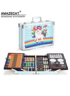 اشتري 143-Piece Art Supplies Set for Kids, 2 Layers Drawing Supplies for Kids Boys Girls Ages 8 9 10 11 12, Portable Aluminum Case Art Kit, Great Gift for Teens Adults Beginner and Artists في السعودية